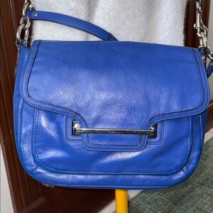 Coach  Taylor Satchel  Crossbody bag Leather  royal blue  Silvertone  hardware